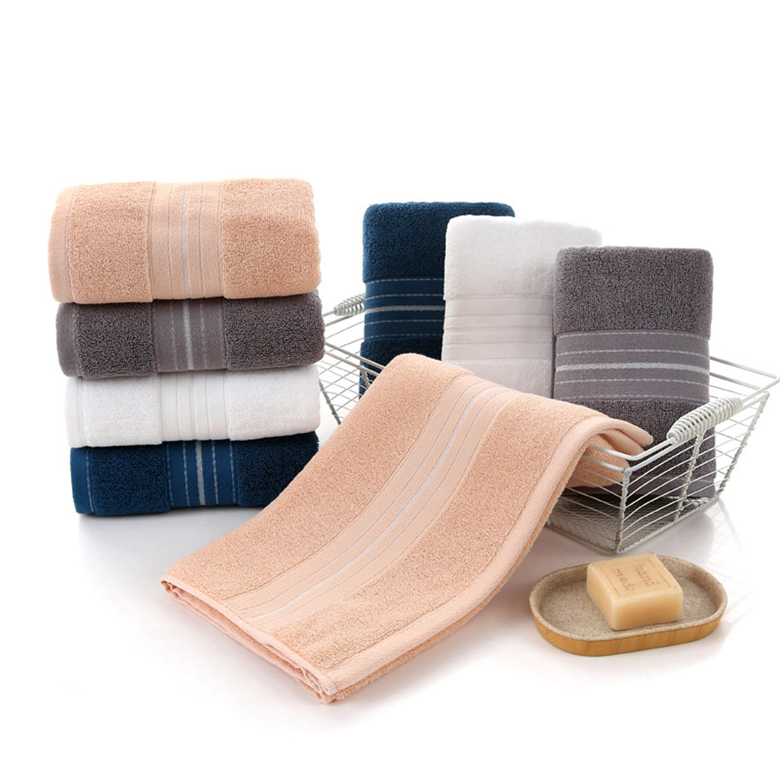 Home Textiles Pakistan - 1Pcs Pure Cotton Face Towel Thickened