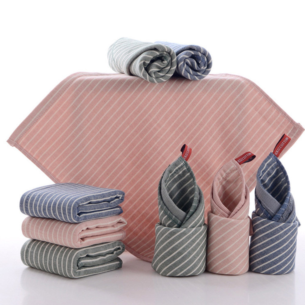 3Pcs Thick Striped Cotton Towe - Home Textiles Pakistan ulasan dan harga