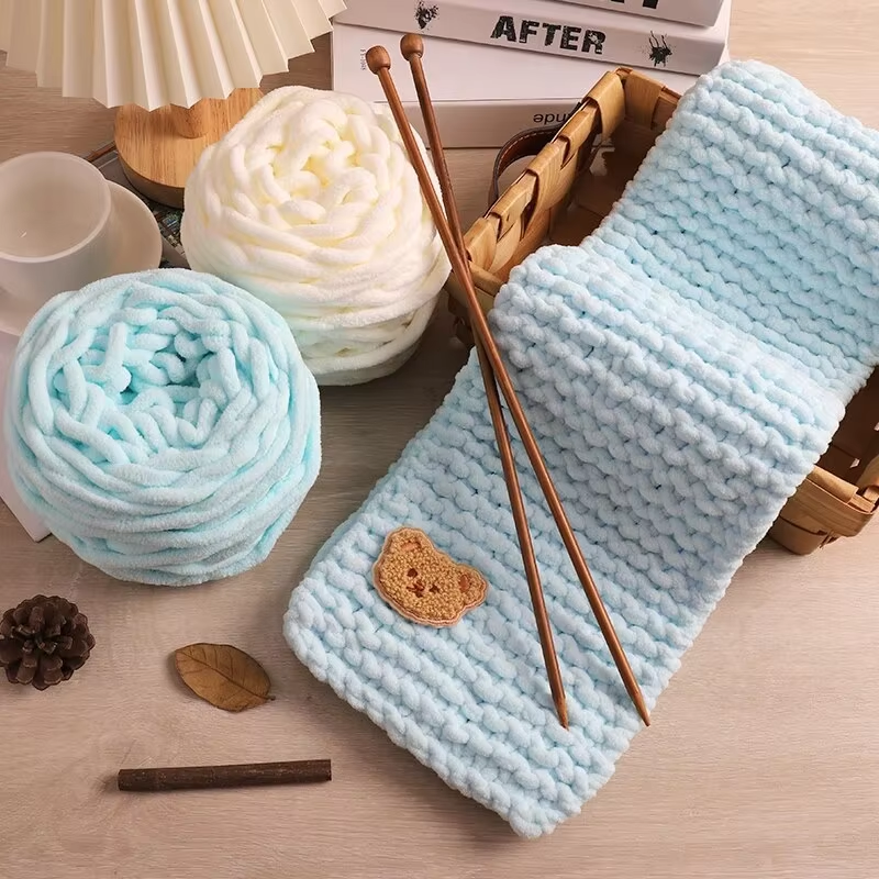 3PCS 300g Chenille Knitting Ya - Wool Blanket Herringbone ulasan dan harga