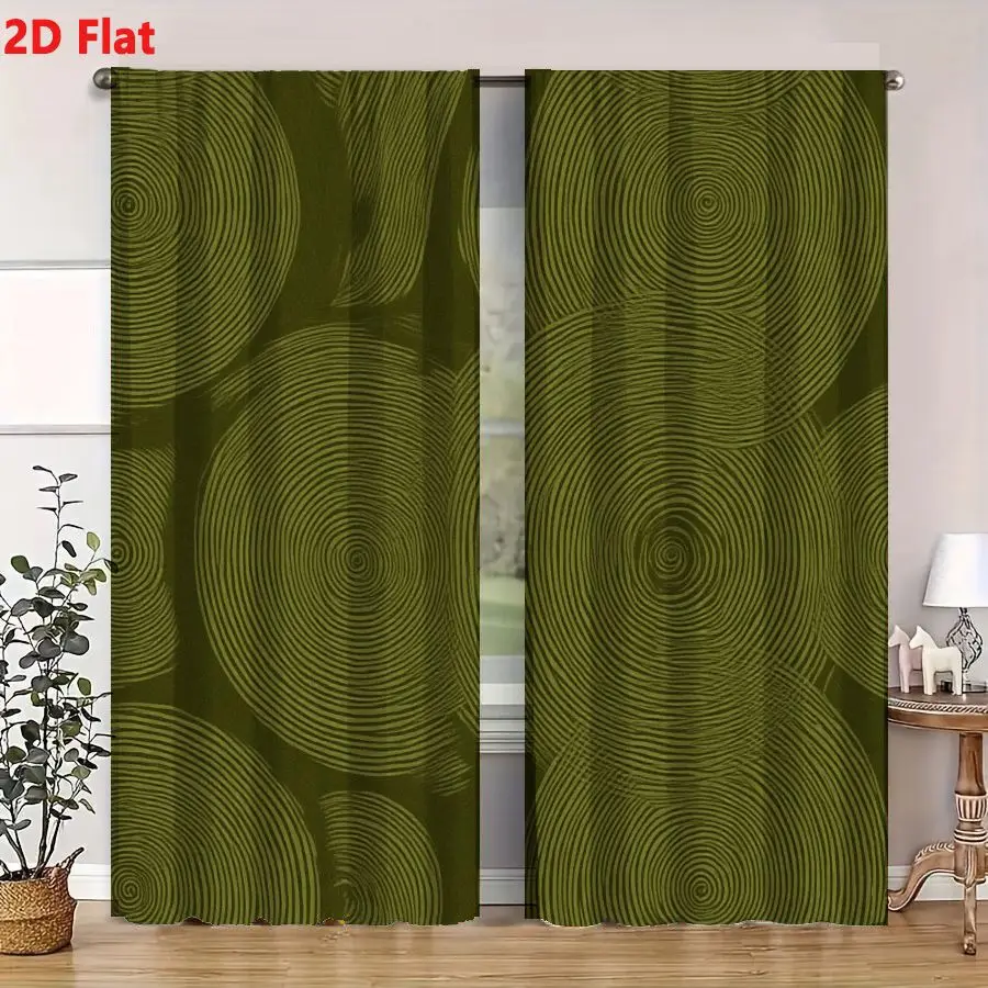 2Pcs Curtains 2D Flat Abstract - Home Textiles Online ulasan dan harga