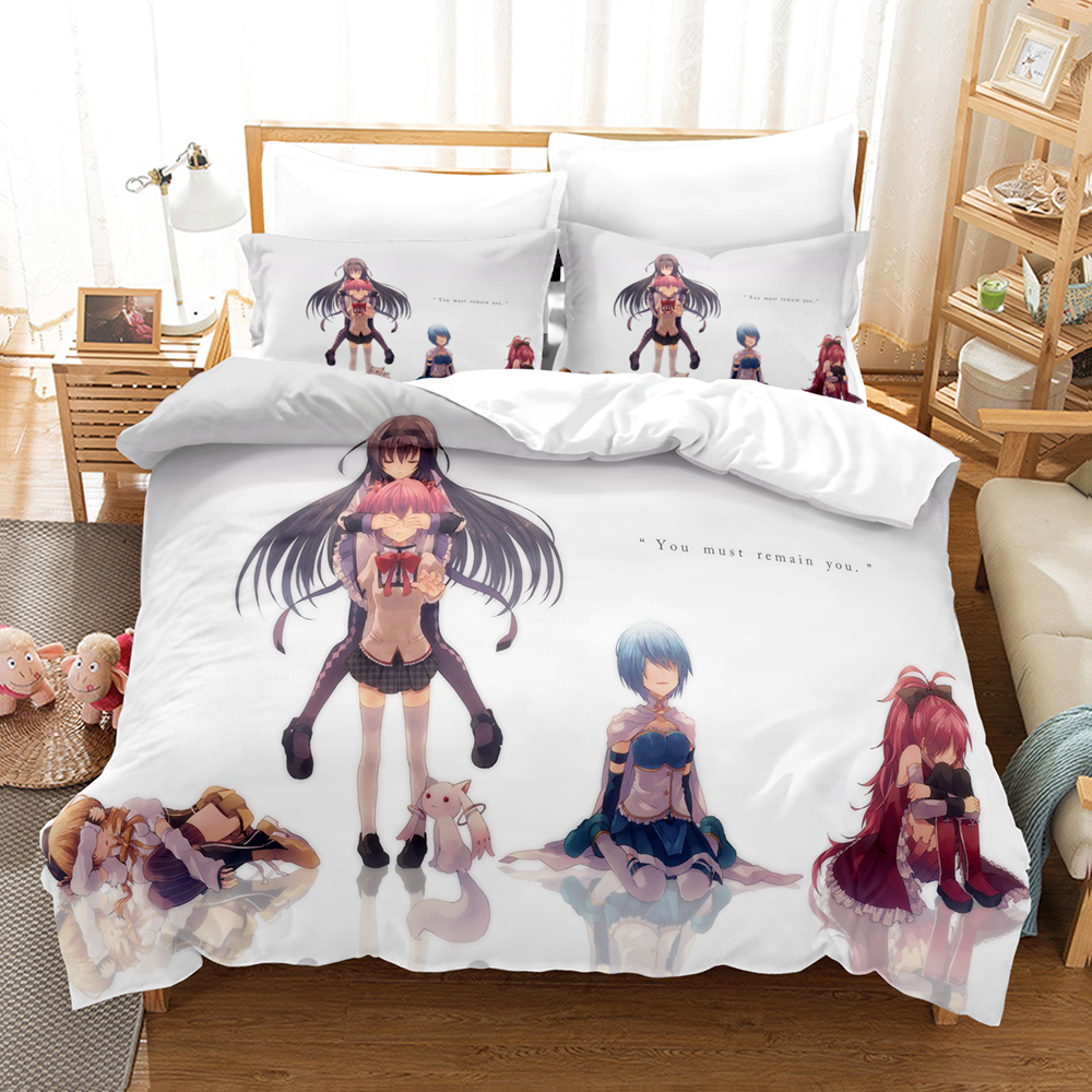 Kawaii Anime Puella Magi Madok - Linen Duvet Cover ulasan dan harga