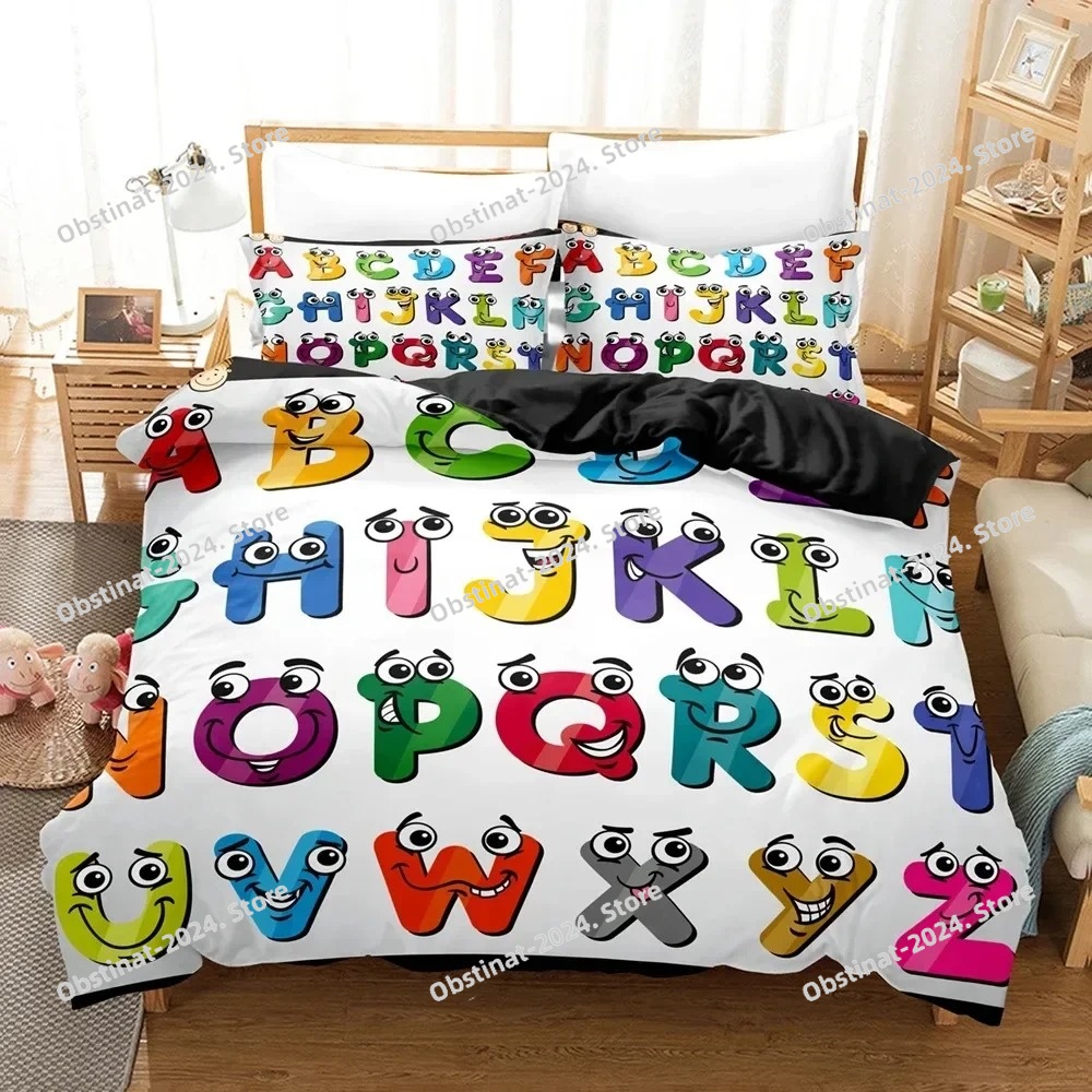 2023 Alphabet Lore Bedding Set - Linen Duvet Cover ulasan dan harga
