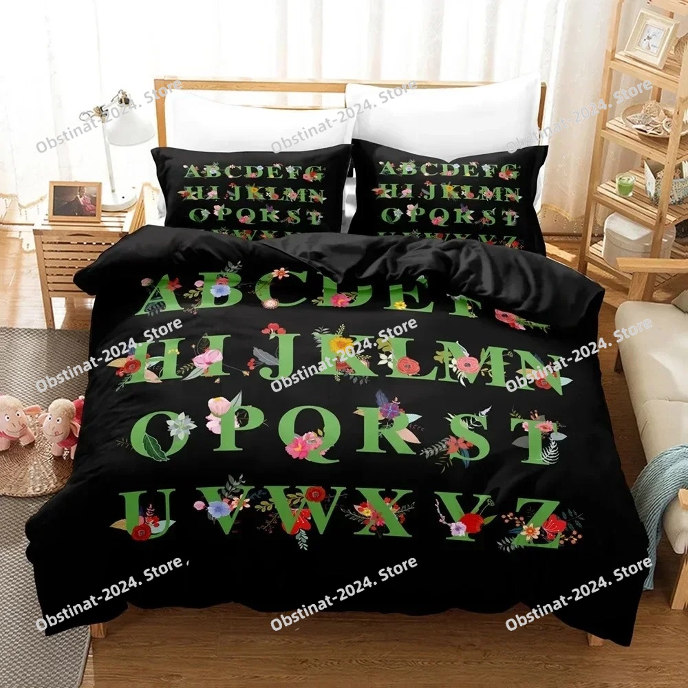 2023 Alphabet Lore Bedding Set - Linen Duvet Cover ulasan dan harga
