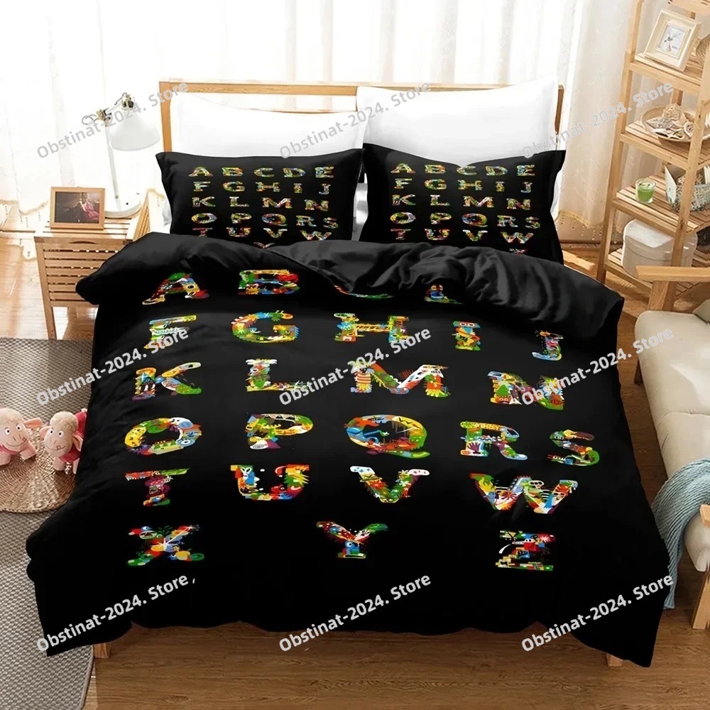 2023 Alphabet Lore Bedding Set - Linen Duvet Cover ulasan dan harga