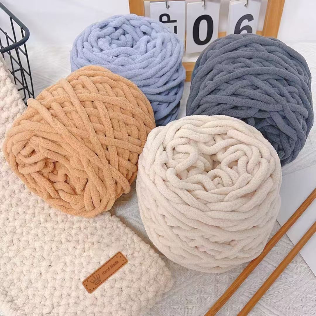 3PCS 300g Chenille Knitting Ya - Wool Blanket Herringbone ulasan dan harga