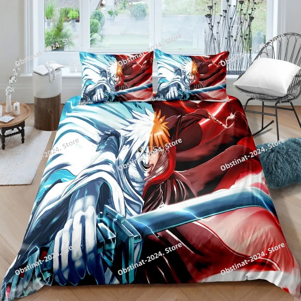 3D Bleach Kurosaki Ichigo Bedd - Linen Duvet Cover ulasan dan harga