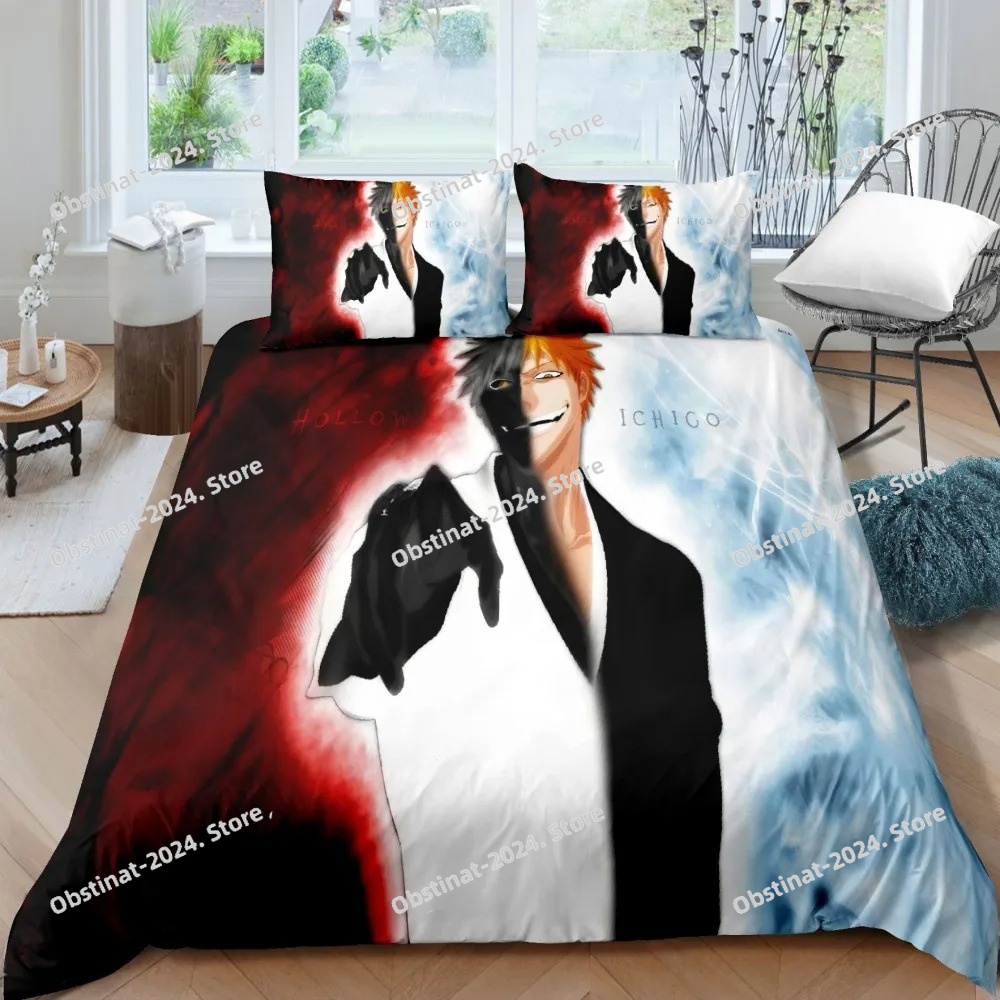 3D Bleach Kurosaki Ichigo Bedd - Linen Duvet Cover ulasan dan harga