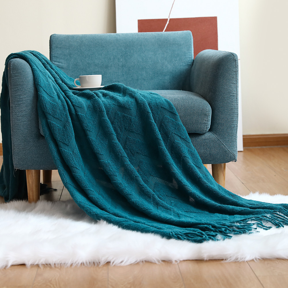 Herringbone Pattern Sofa Throw - Wool Blanket Herringbone ulasan dan harga