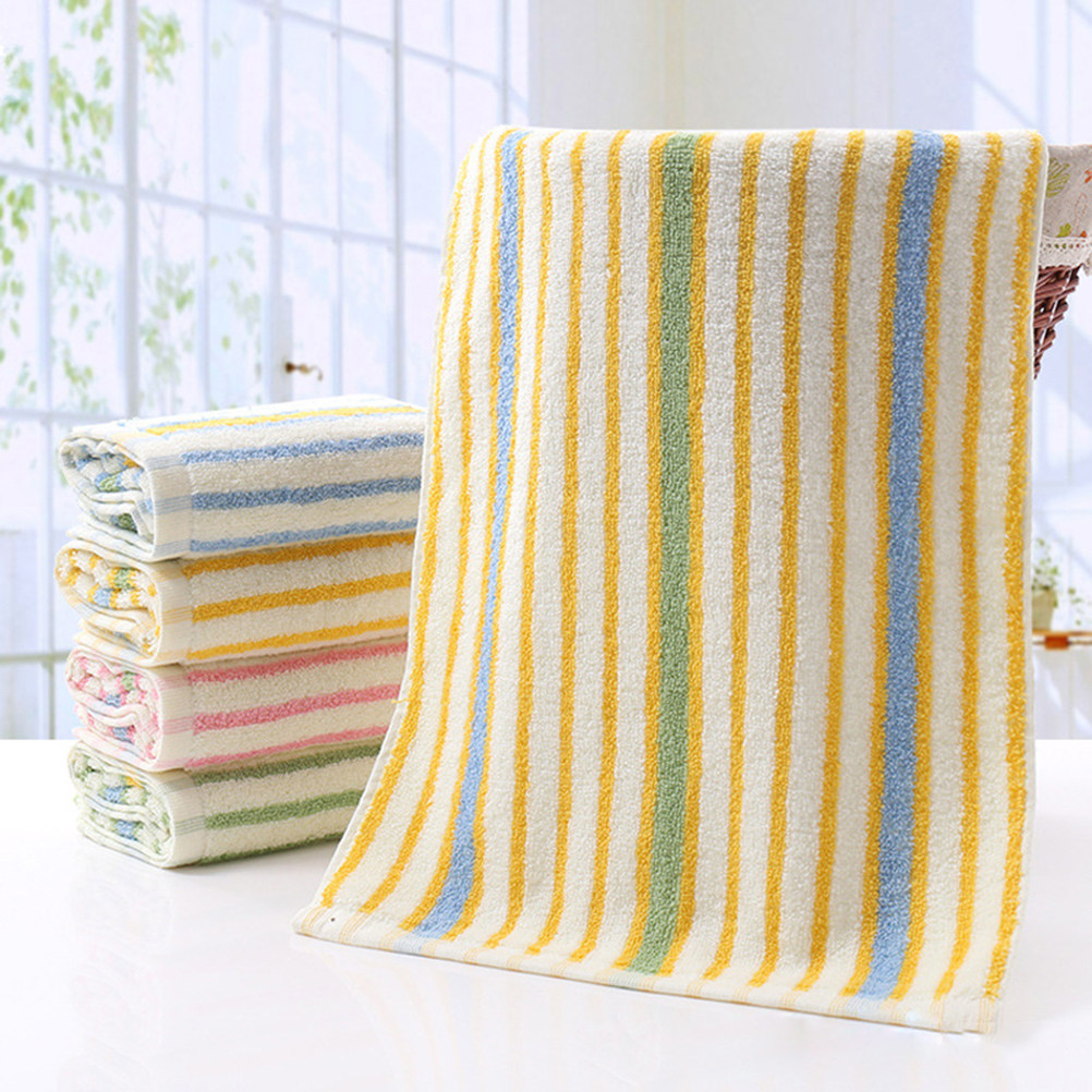 4Pcs Elegant Striped Bath Towe - Home Textiles Pakistan ulasan dan harga