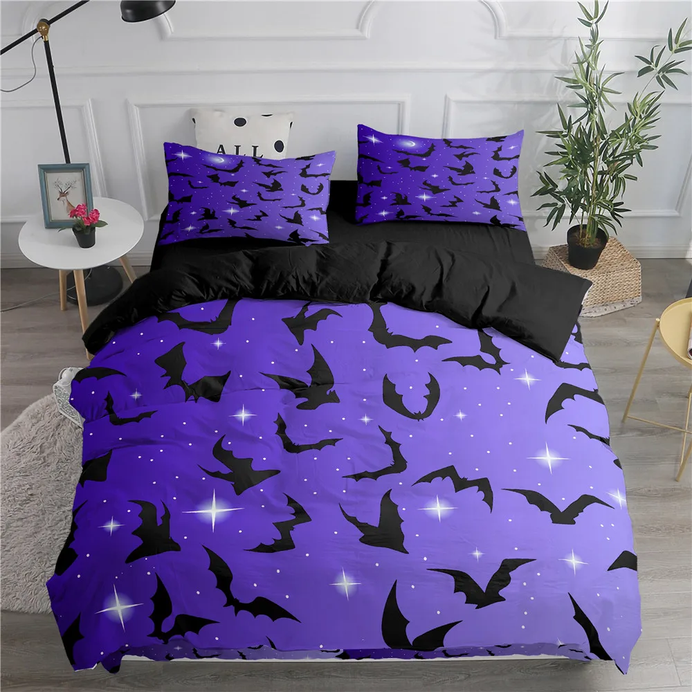 Halloween Flying Vampire Beddi - Linen Duvet Cover ulasan dan harga