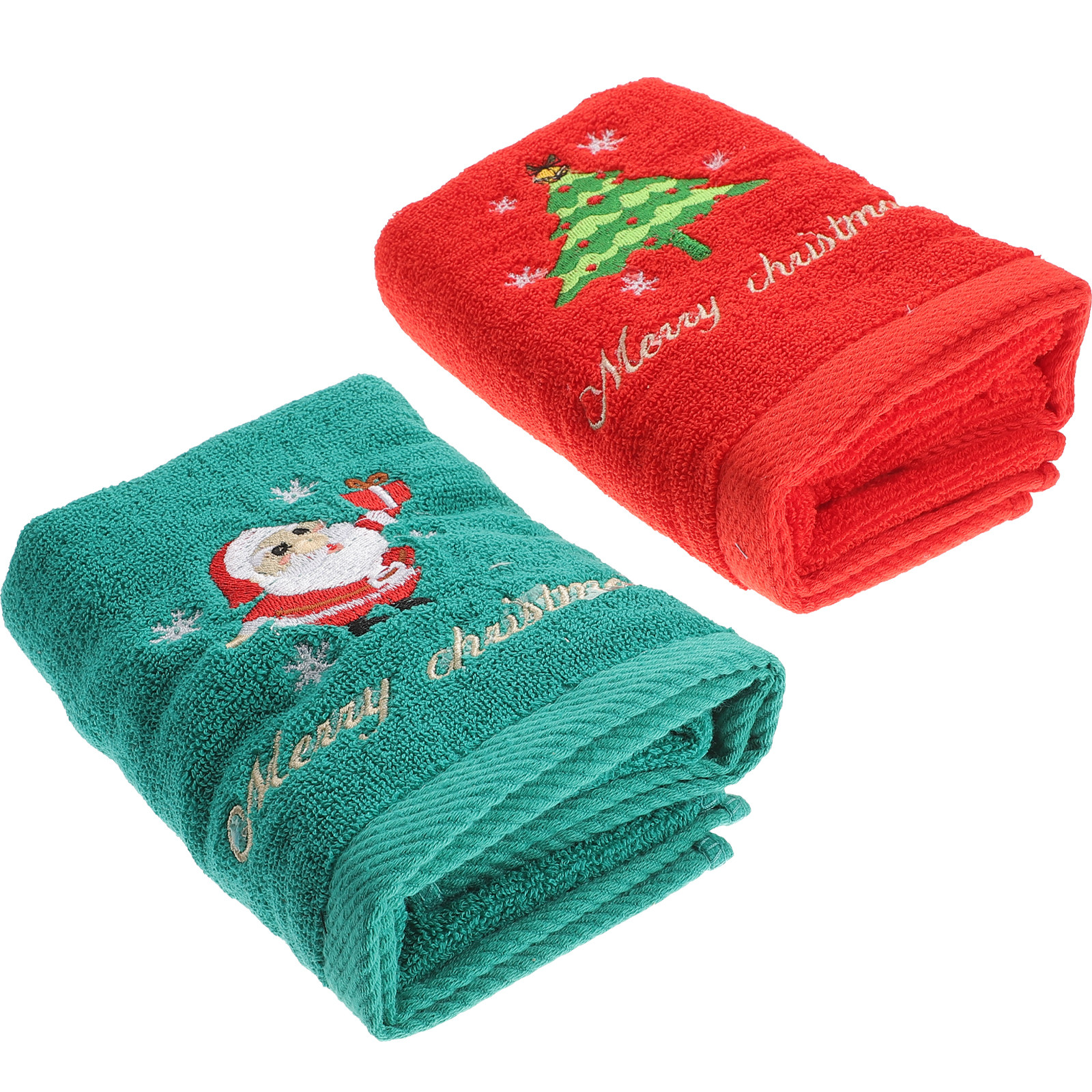 2Pcs Christmas Cotton Towels E - Home Textiles Pakistan ulasan dan harga