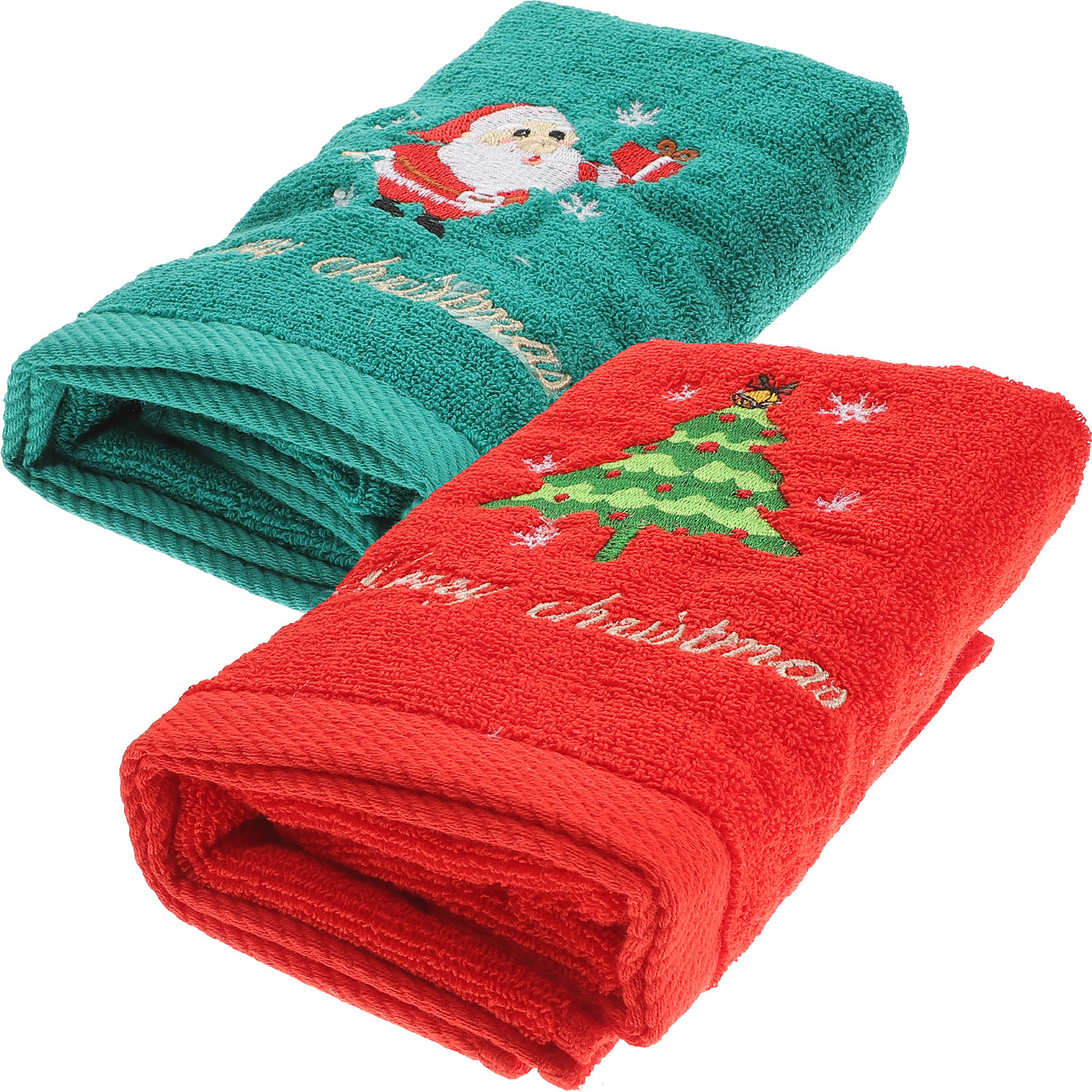 2Pcs Christmas Cotton Towels E - Home Textiles Pakistan ulasan dan harga