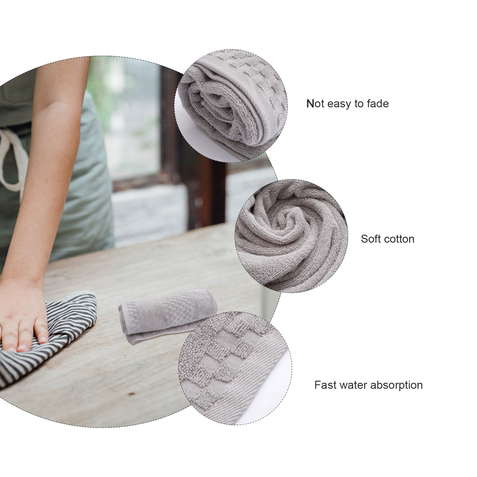 1Pcs Pure Cotton Thick Bath To - Home Textiles Pakistan ulasan dan harga