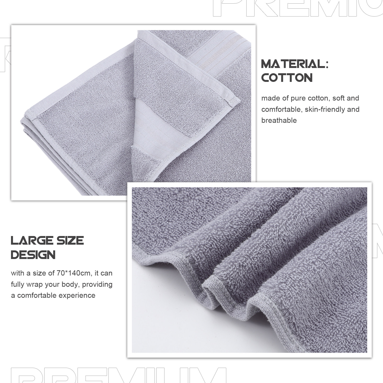 Pure Cotton Bath Towel 70x140c - Home Textiles Pakistan ulasan dan harga
