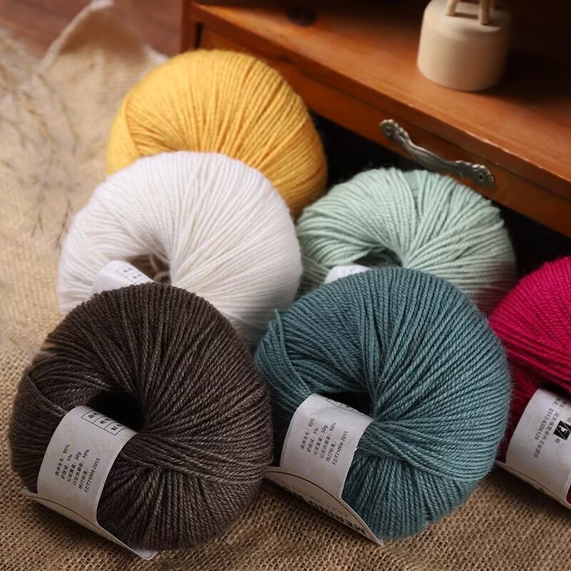 50g/Pc Hand knitting Merino Wo - Wool Blanket Herringbone ulasan dan harga