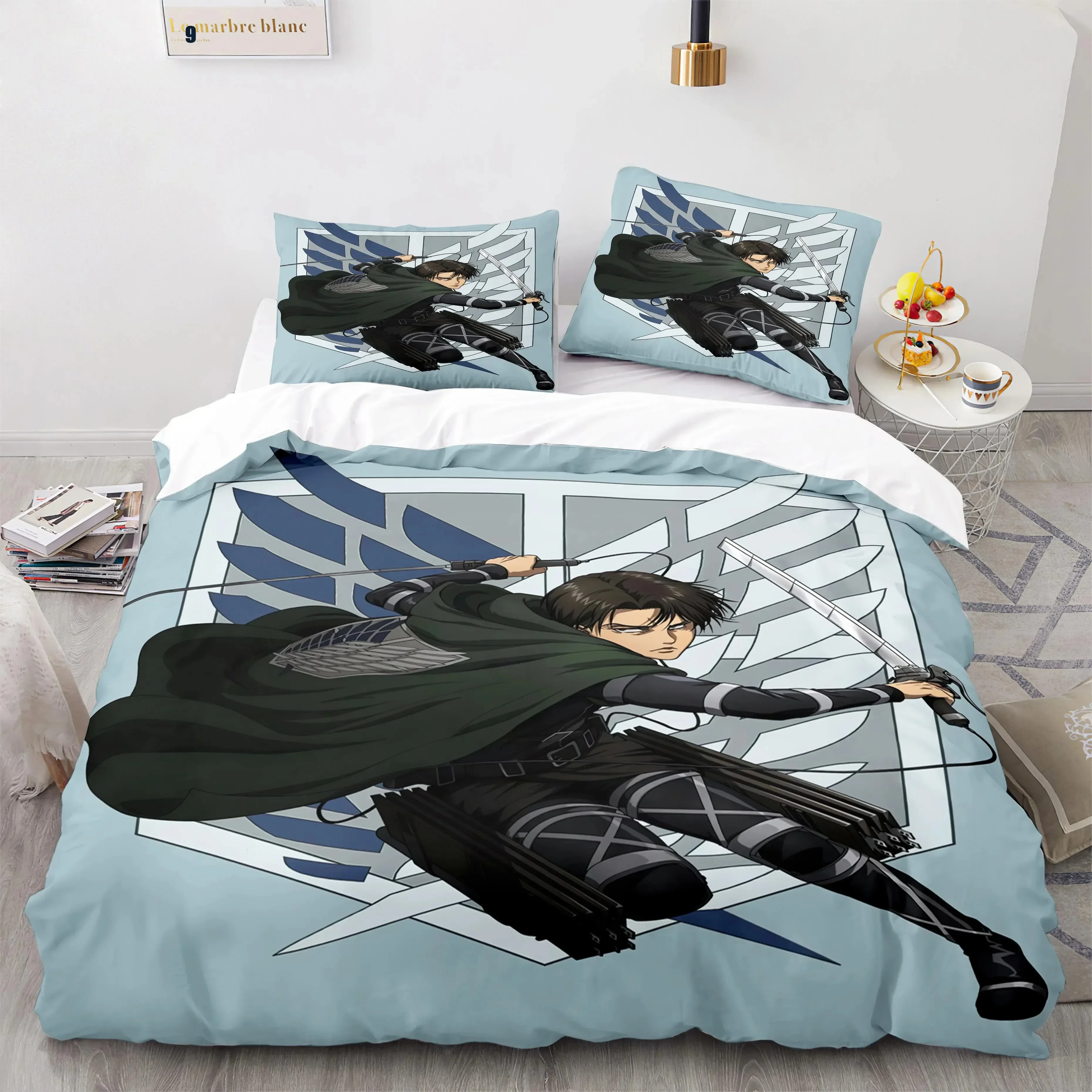 Anime Attack On Titan Home Tex - Linen Duvet Cover ulasan dan harga