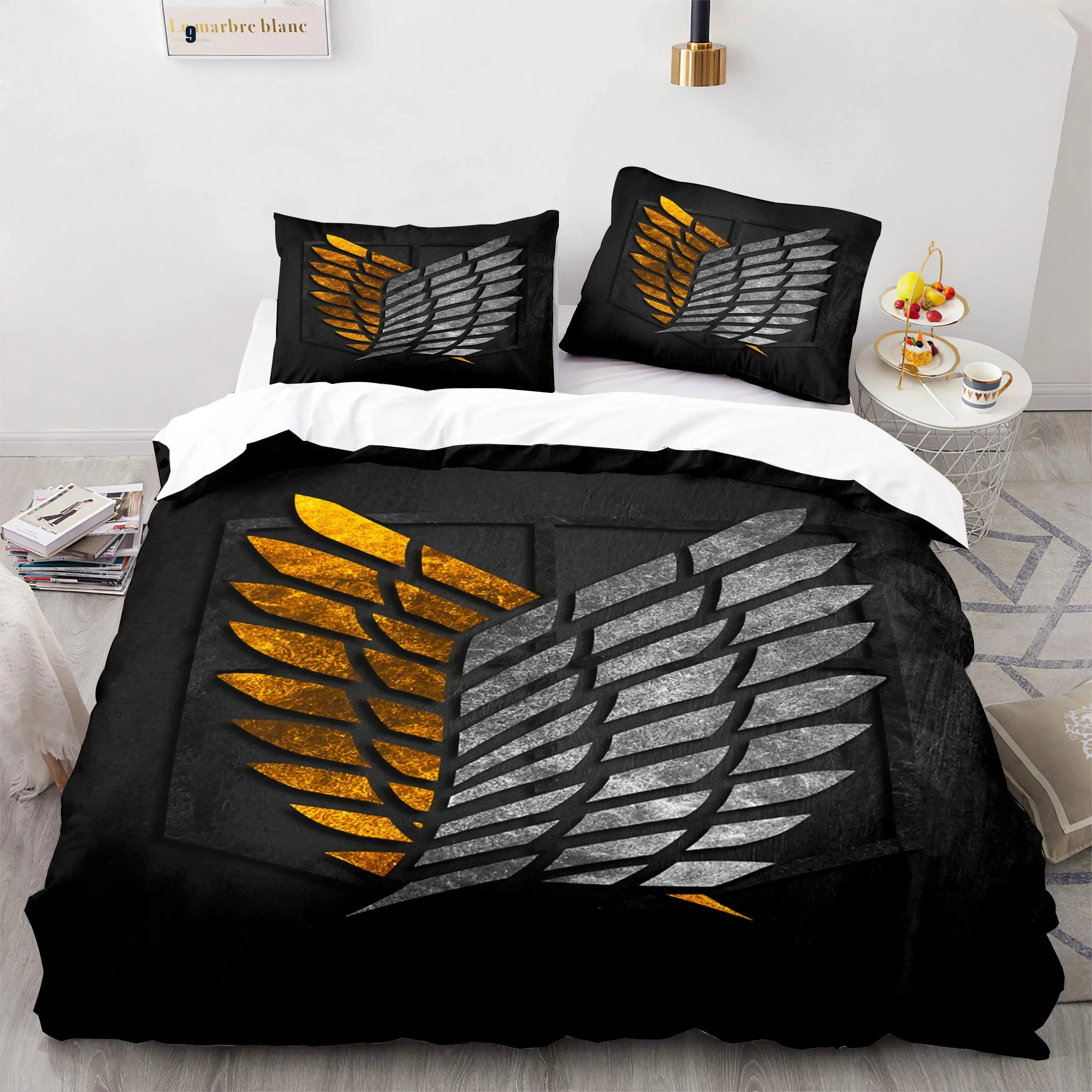 Anime Attack On Titan Home Tex - Linen Duvet Cover ulasan dan harga